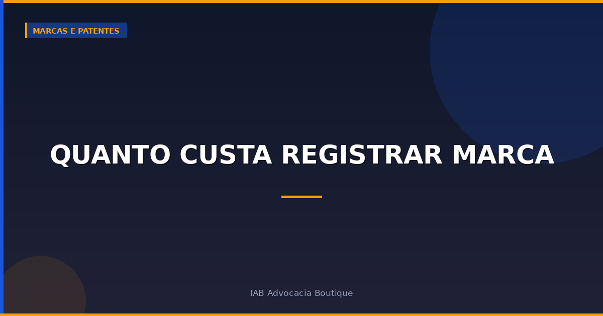 Quanto custa registrar marca
