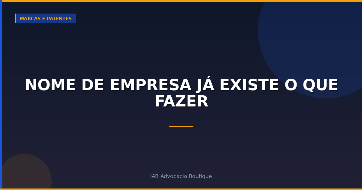 Nome de empresa já existe o que fazer