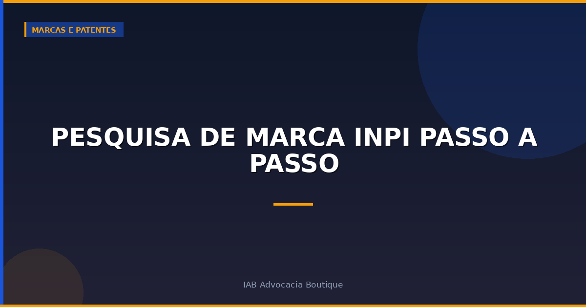 Pesquisa de marca INPI passo a passo