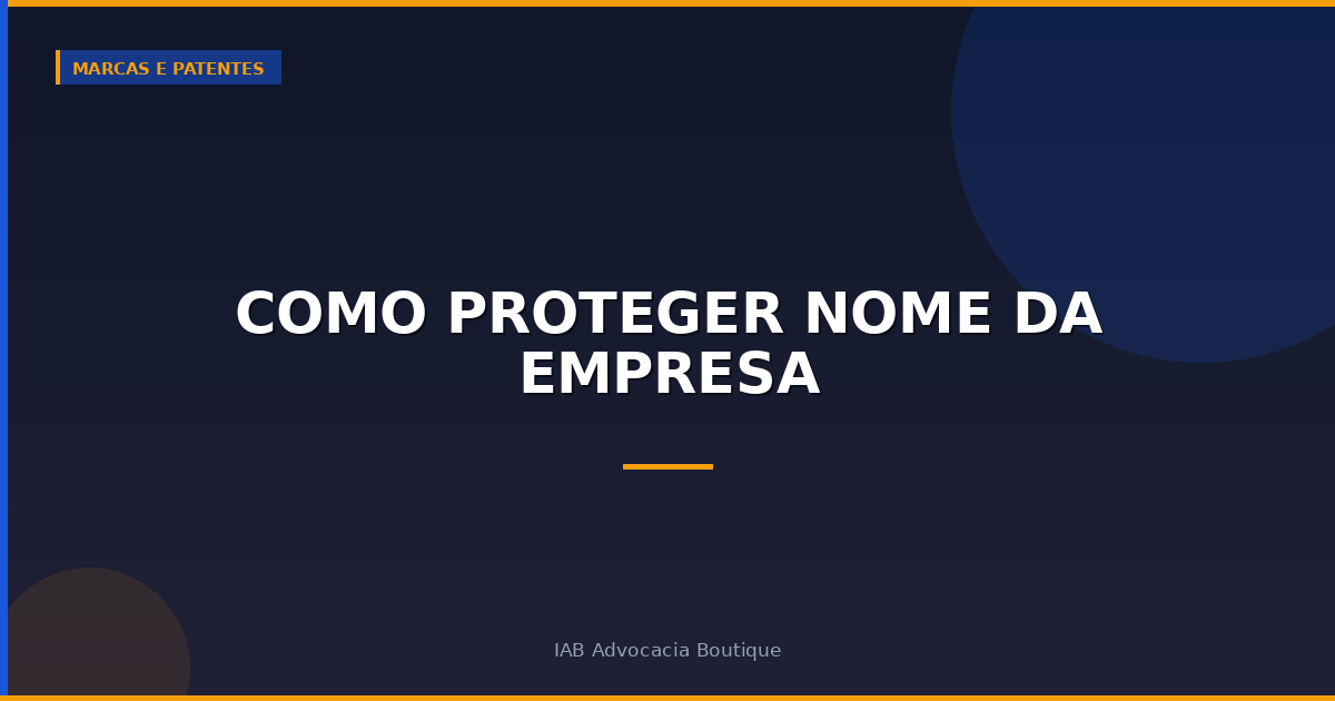 Como proteger nome da empresa