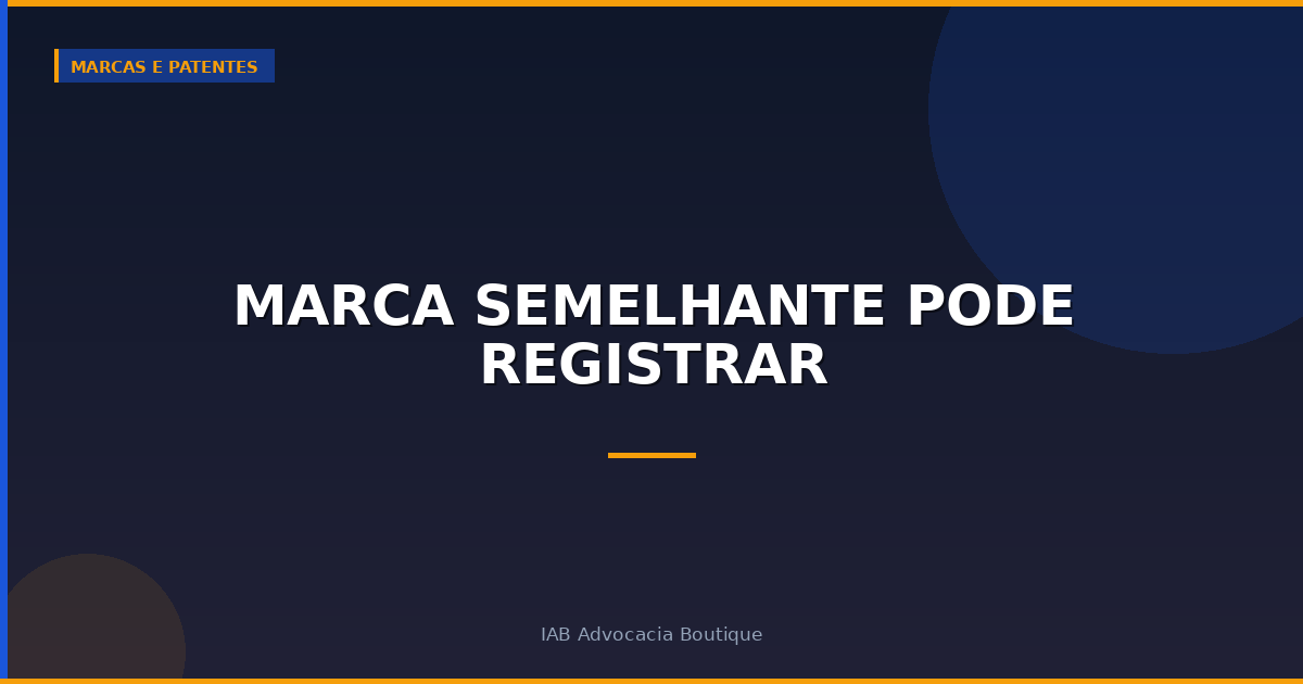 Marca semelhante pode registrar