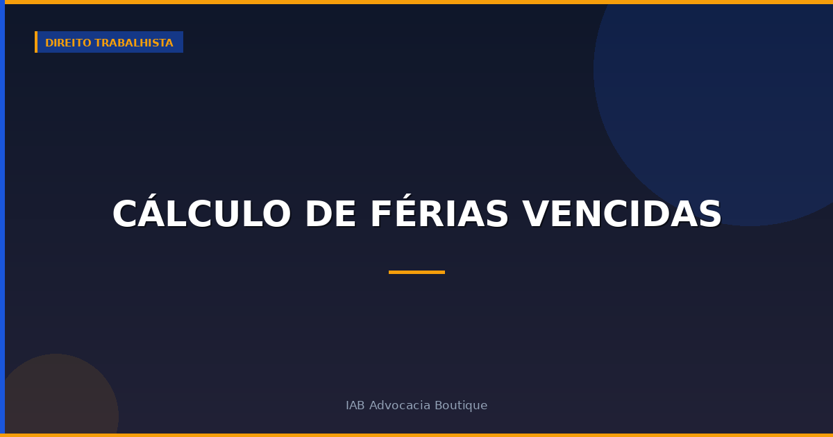Cálculo de férias vencidas