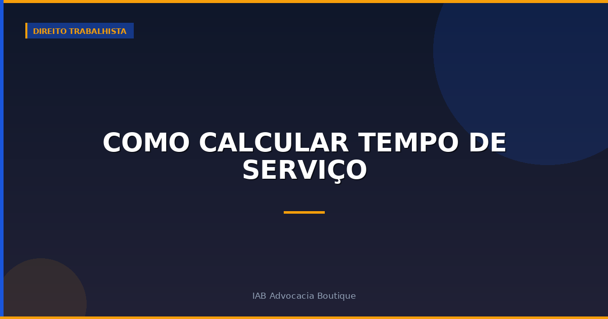 Como calcular tempo de serviço