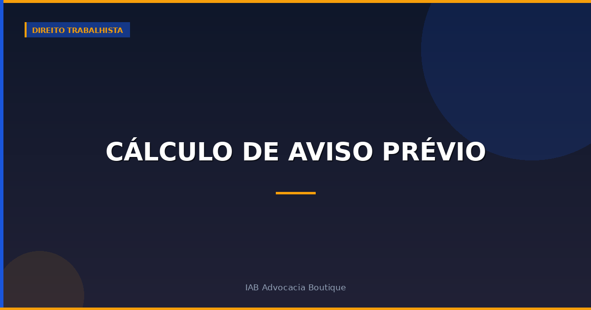 Cálculo de aviso prévio