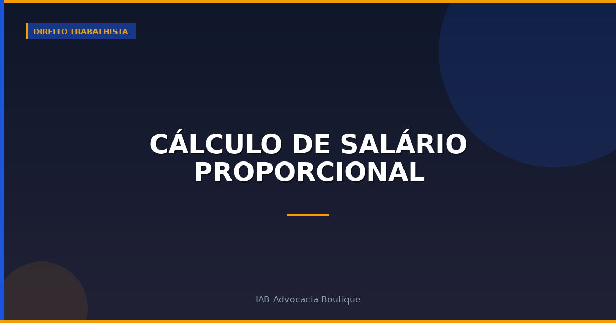 Cálculo de salário proporcional