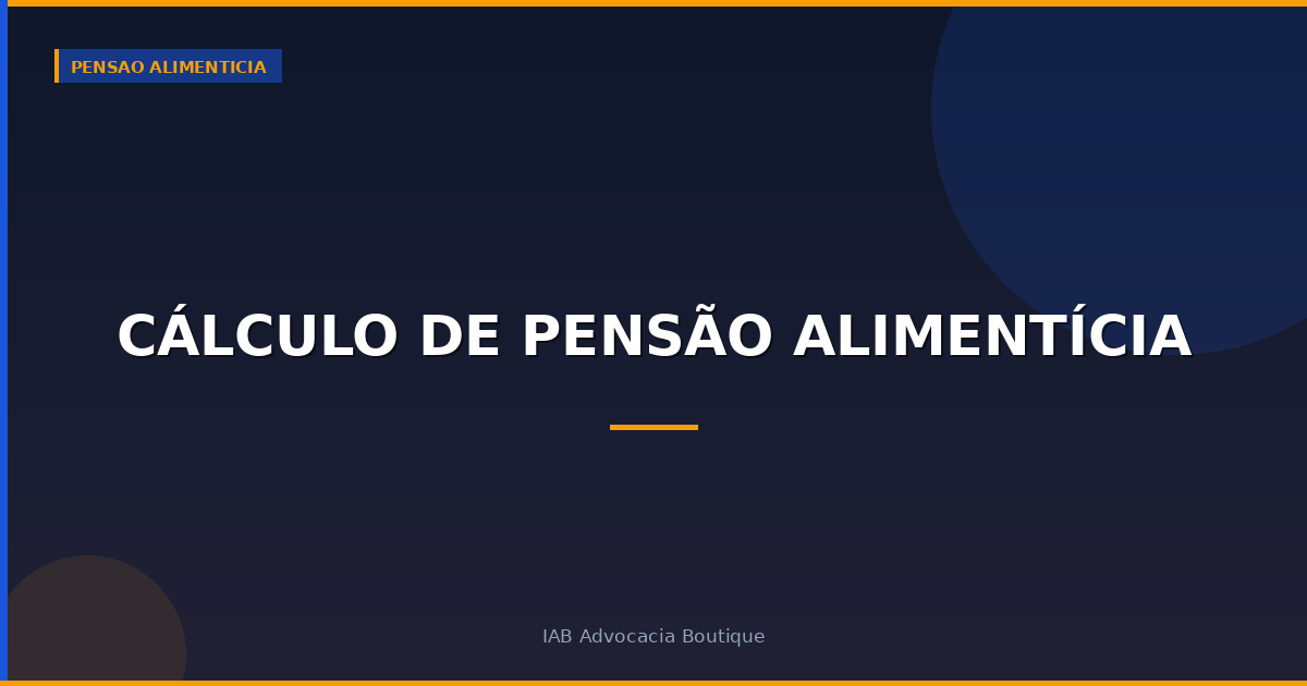 Cálculo de pensão alimentícia