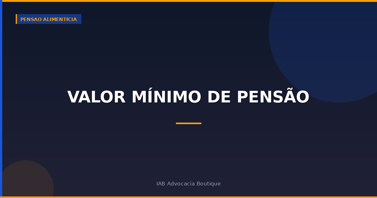 Valor mínimo de pensão