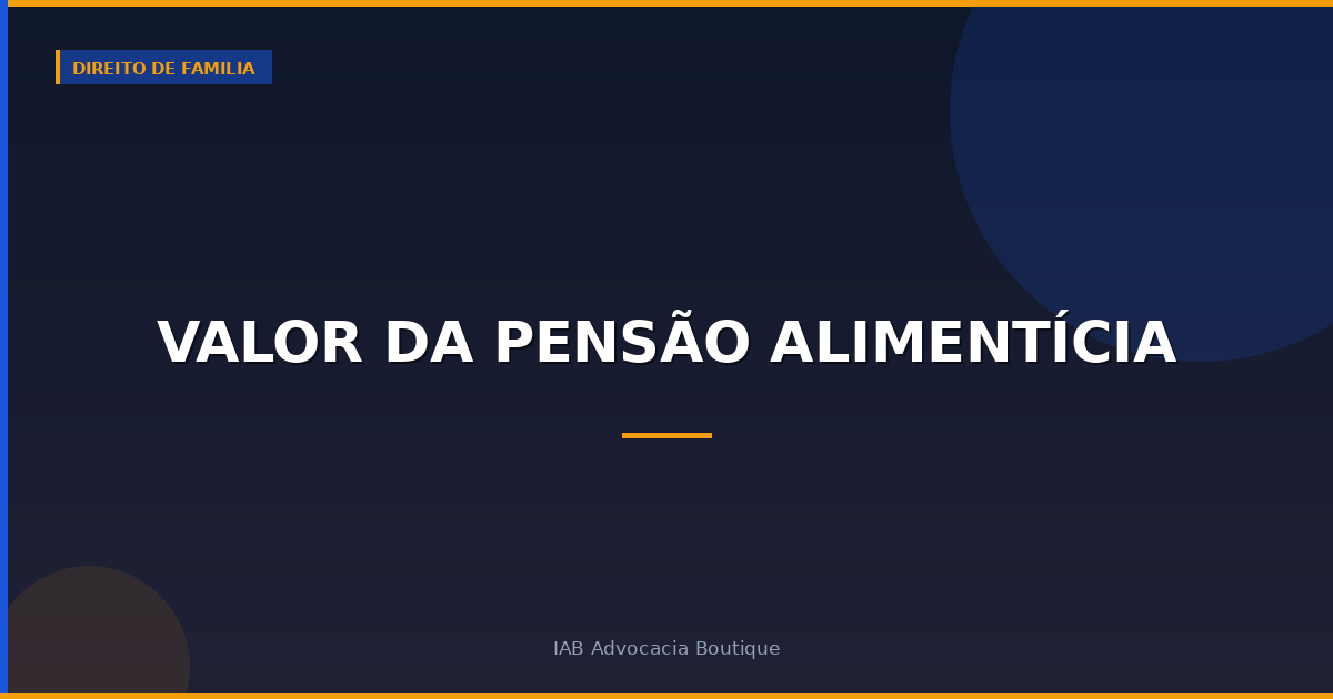 Valor da pensão alimentícia