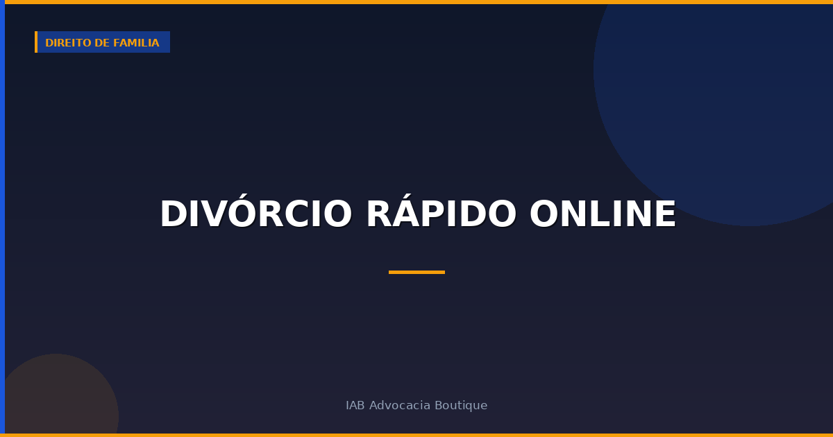 Divórcio rápido online