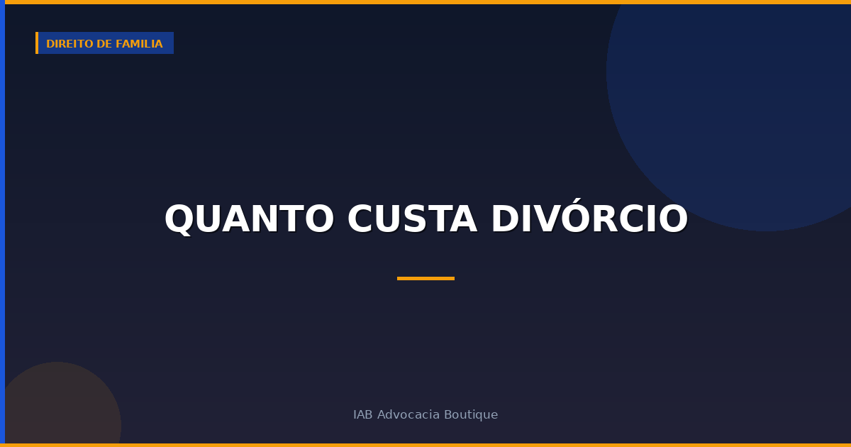 Quanto custa divórcio