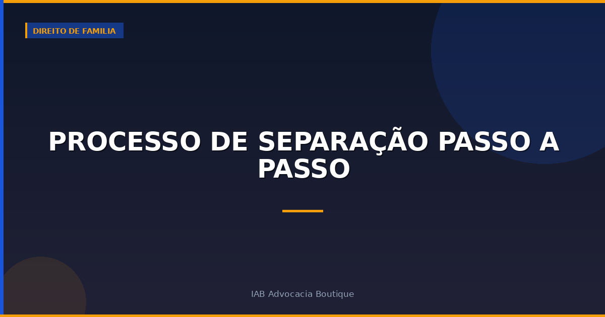 Processo de separação passo a passo