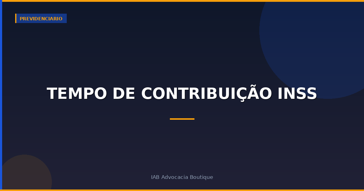 Tempo de contribuição INSS