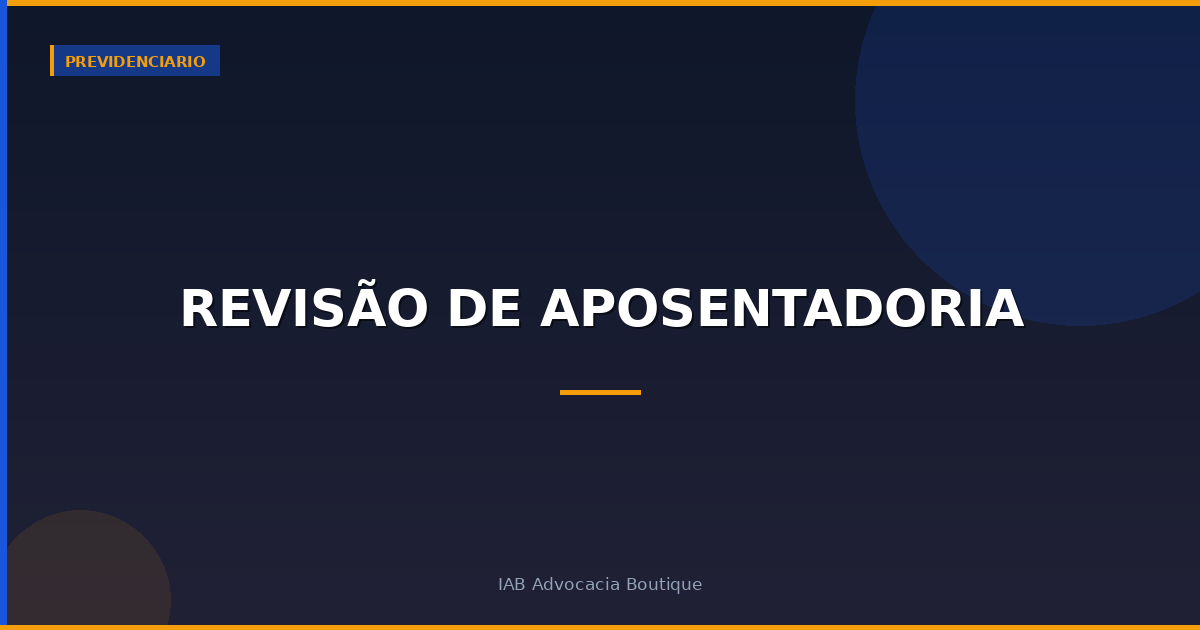 Revisão de aposentadoria