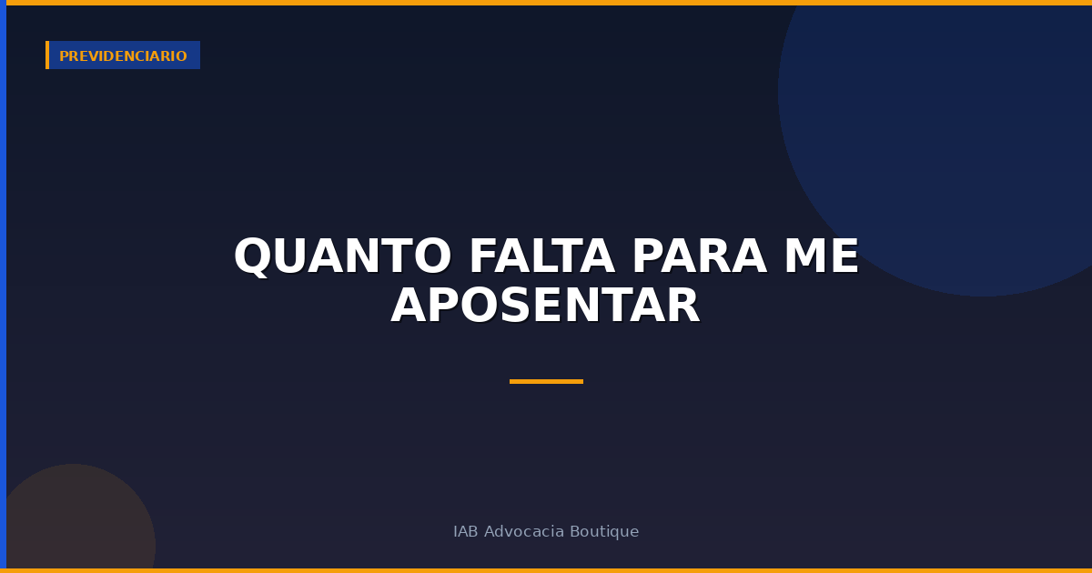 Quanto falta para me aposentar