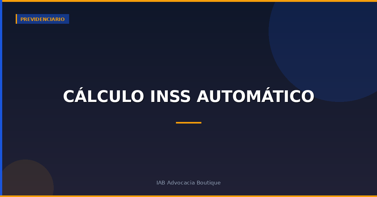 Cálculo INSS automático