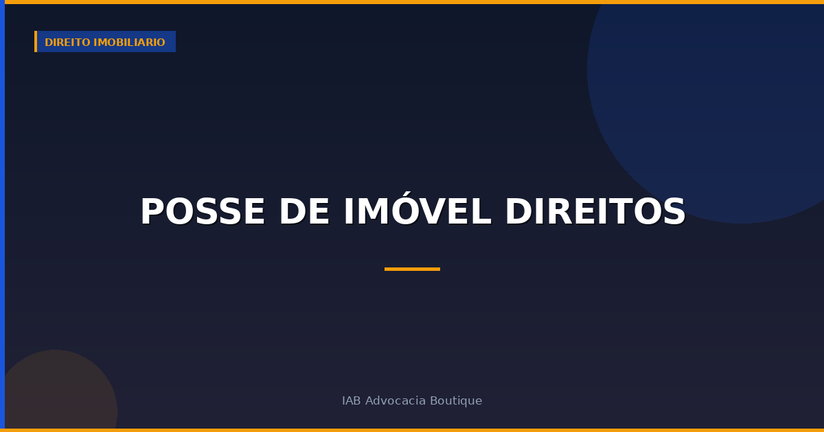 Posse de imóvel direitos