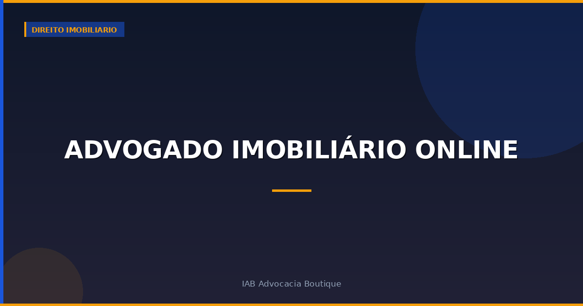 Advogado imobiliário online