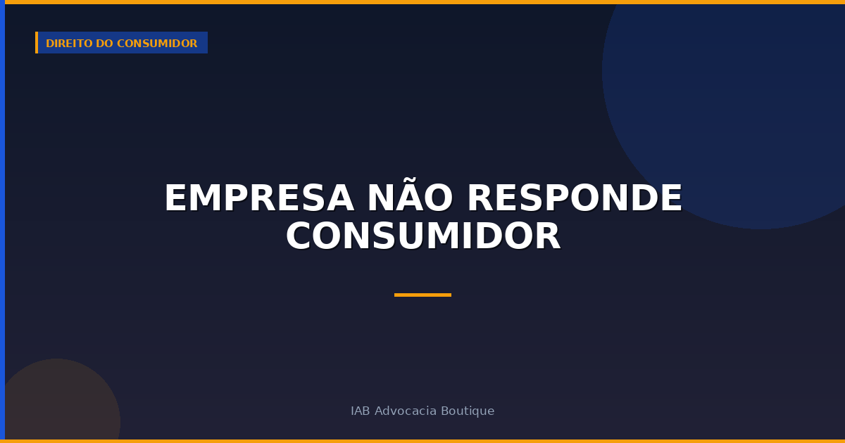 Empresa não responde consumidor