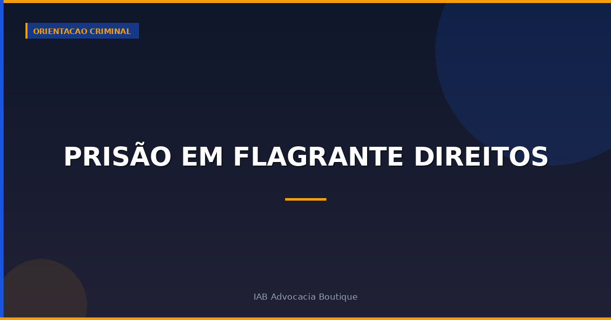 Prisão em flagrante direitos