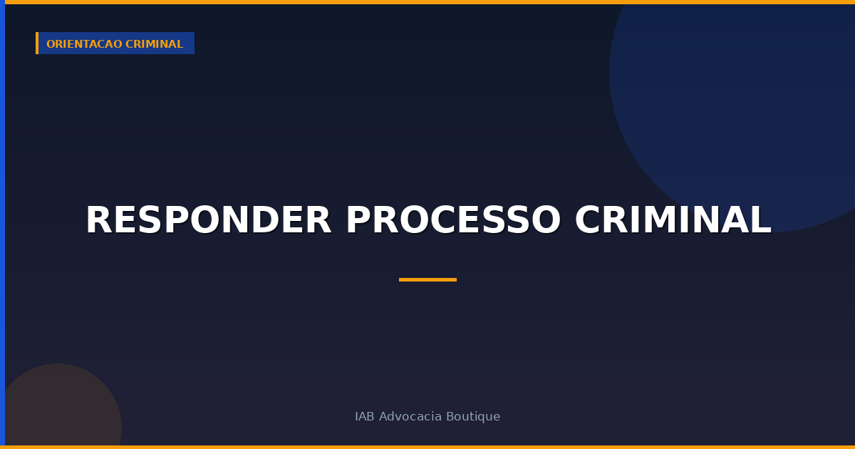 Responder processo criminal