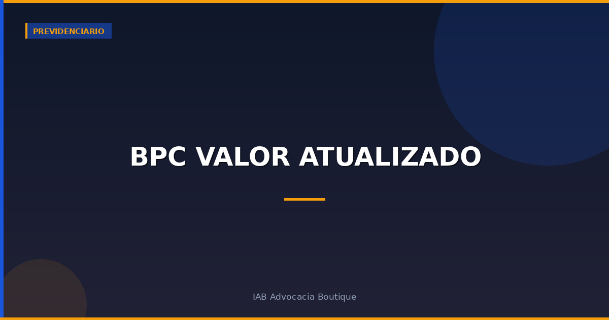 BPC valor atualizado