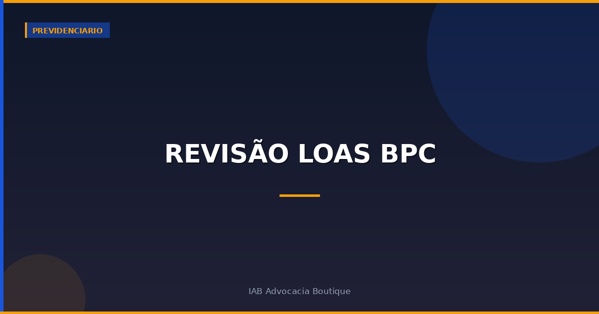 Revisão LOAS BPC