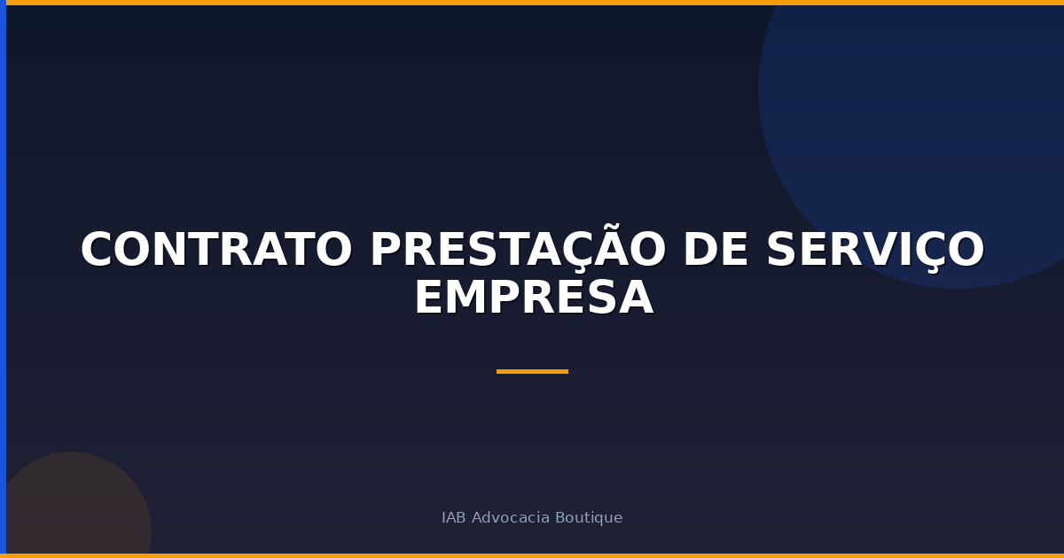 Contrato prestação de serviço empresa