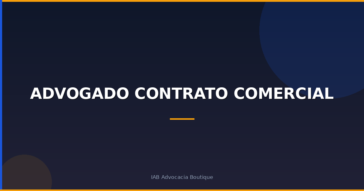 Advogado contrato comercial
