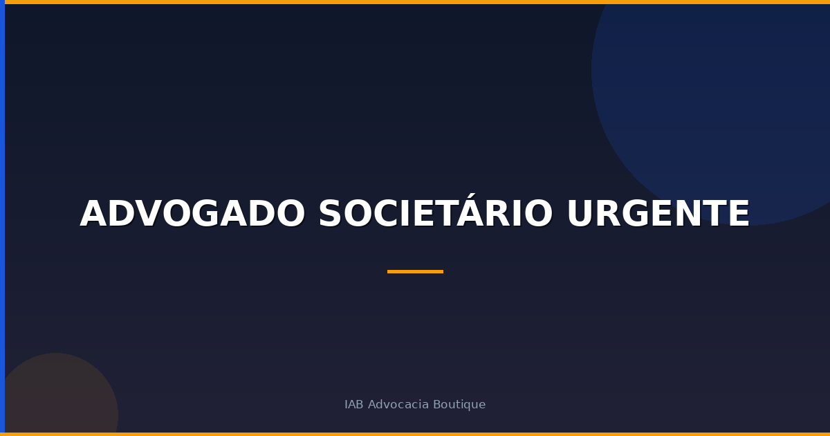Advogado societário urgente