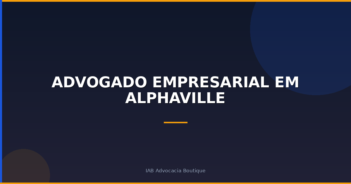 Advogado Empresarial em Alphaville
