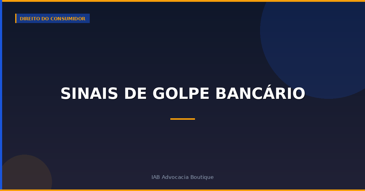 Sinais de golpe bancário