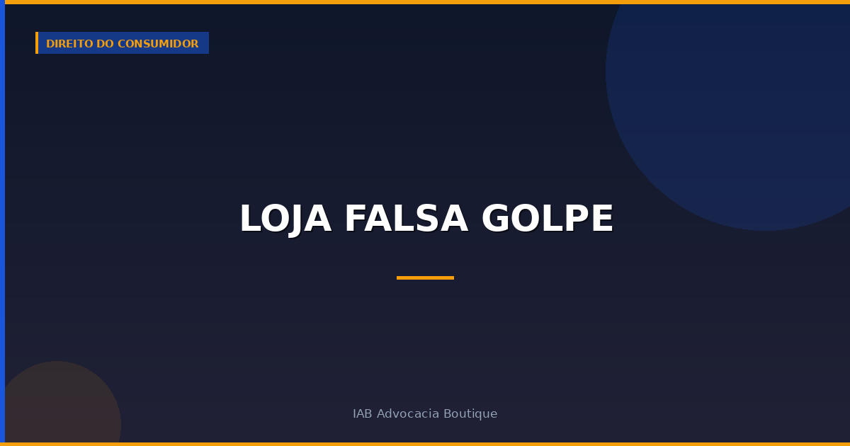 Loja falsa golpe