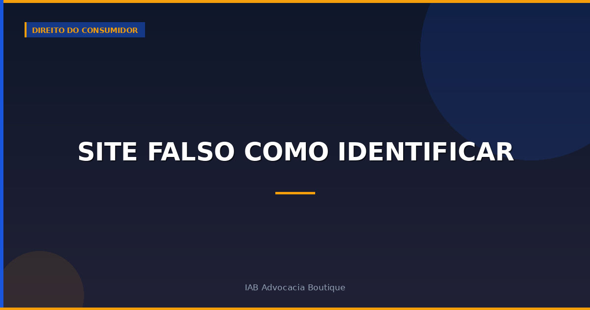 Site falso como identificar